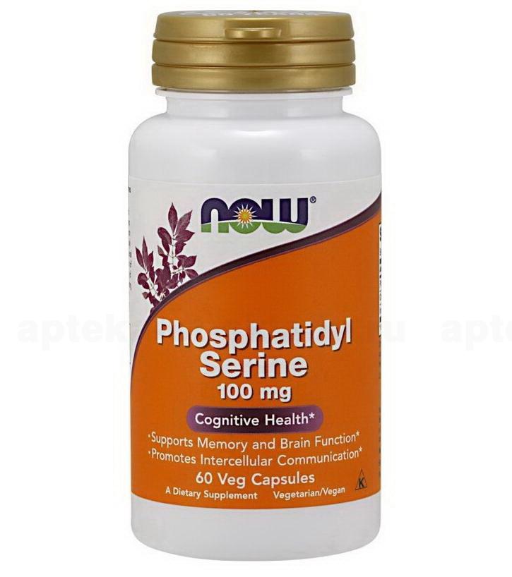 NOW Phosphatidyl Serine 100мг Фосфатидилсерин капс 620мг N 60
