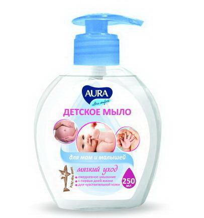 Аура UltraComfort мыло жидкое детское мягкий уход 250мл с дозатором