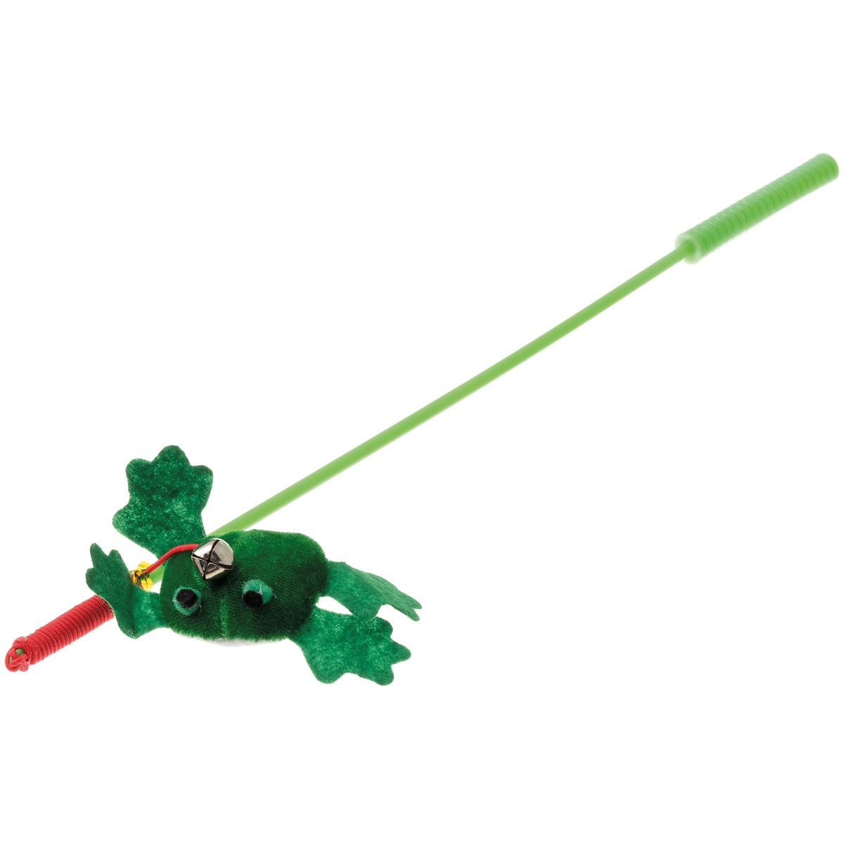 Дразнилка-удочка лягушка с игрушкой Petline st-105