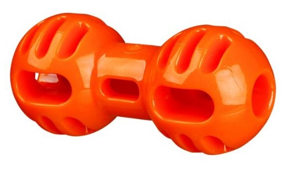 Игрушка гантель для собак оранжевая Trixie soft&strong 14см