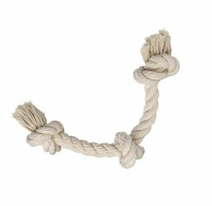 Игрушка грейфер канатный 3 узла белый Doglike большой