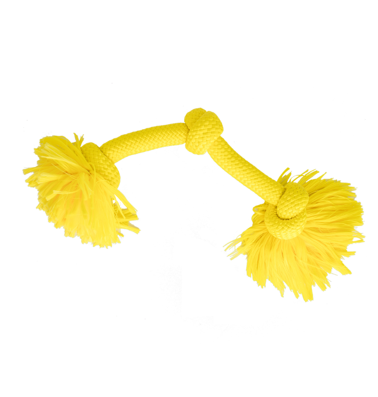 Игрушка канат жевательный для собак желтый Playology dri-tech большой с ароматом курицы