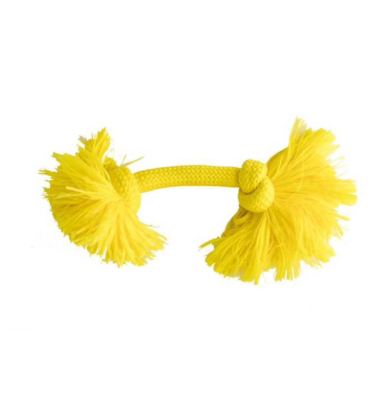 Игрушка канат жевательный для собак желтый Playology dri-tech средний с ароматом курицы