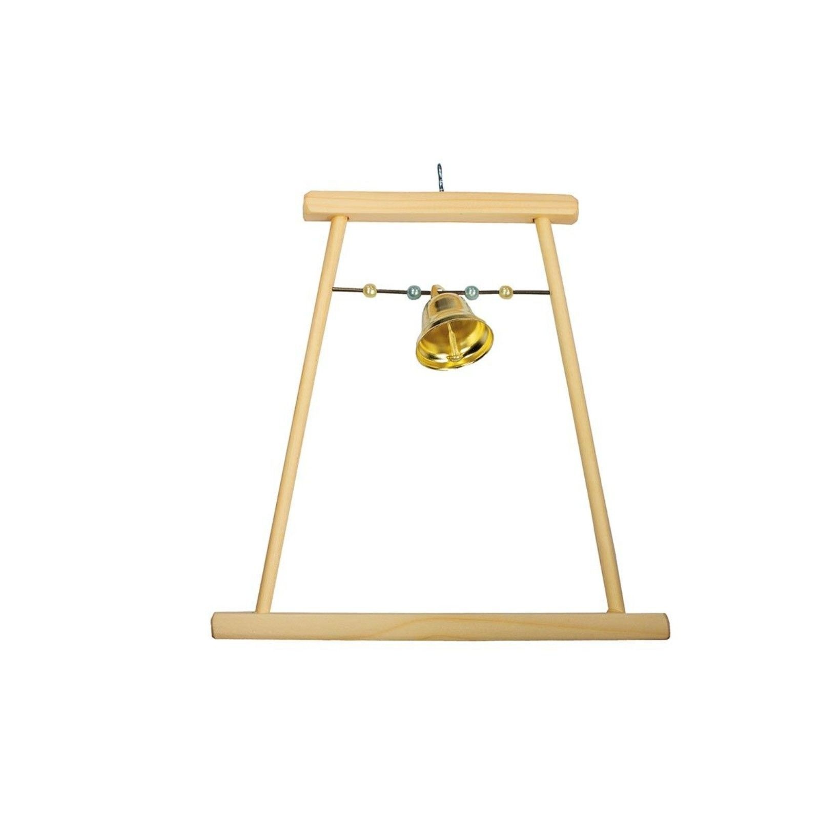 Игрушка качели с бусами и колокольчиком деревянные для птиц rp8543