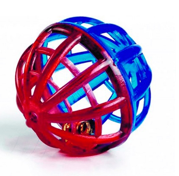 Игрушка мяч-погремушка сетчатый для кошек Beeztees пластик 4см