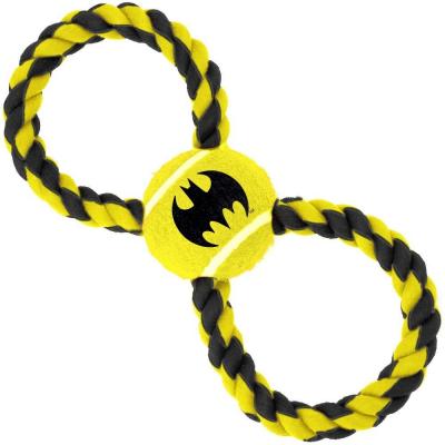 Игрушка мячик на веревке желтый Buckle-down бэтмен