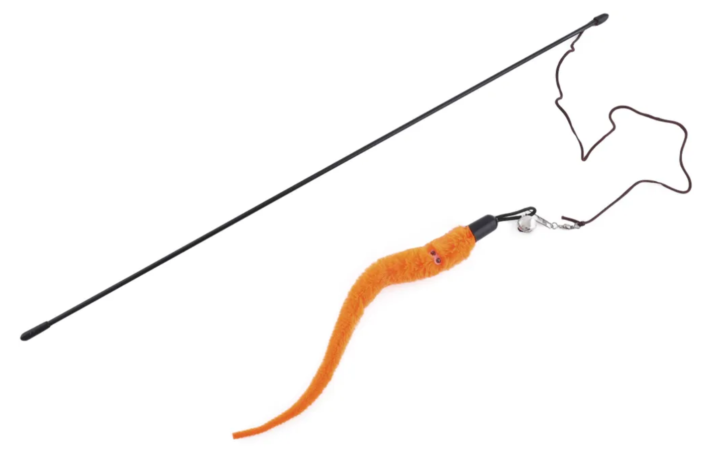 Игрушка-дразнилка червячок на палочке для кошек Nunbell 40см sasp8214