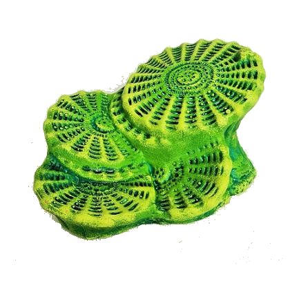 Керамика подставка для черепах зеленая Гротаква 20х15х11см большая