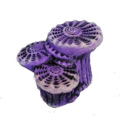 Керамика подставка для черепах сиреневая Гротаква 14х11х8см актиния малая