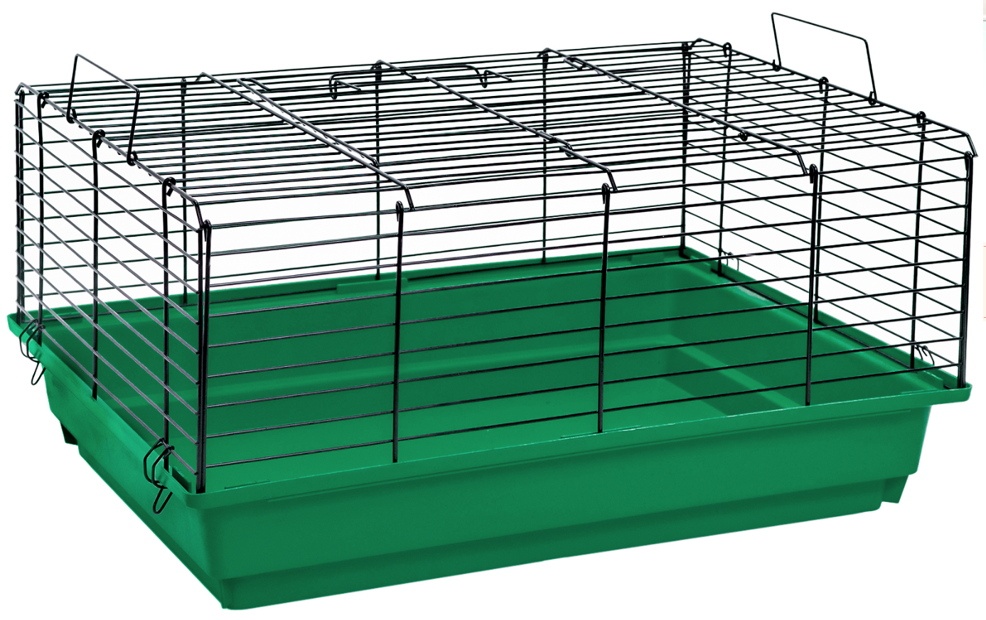 Клетка складная для морских свинок и кроликов изумрудная/черная Дарэленд кролик-1 58х40х30см