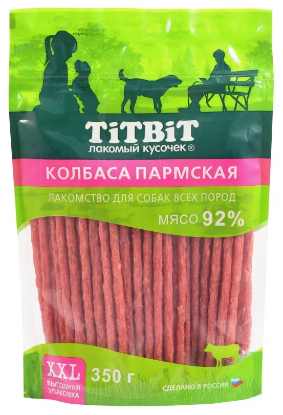 Колбаса пармская для собак Титбит 350 г xxl