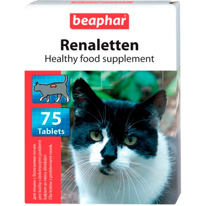 Beaphar витамины для кошек n75 renaletten с проблемными почками