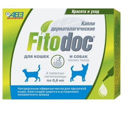 Fitodoc капли дерматологические для собак мелких пород и кошек 0.6 мл n4