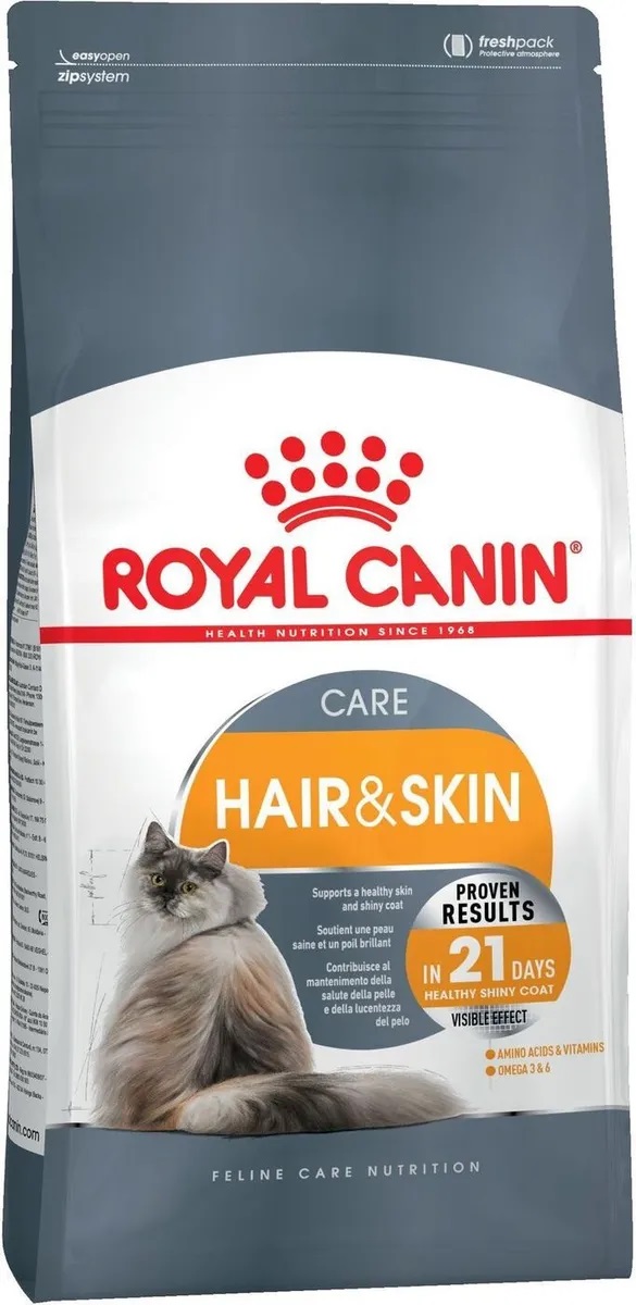 Корм для кошек Royal canin hair&skin care здоровье кожи и шерсти 10 кг