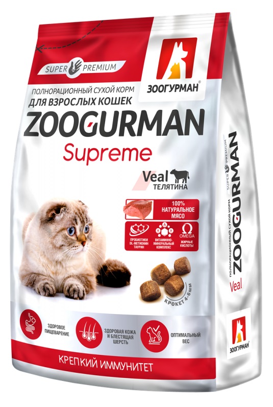 Корм для кошек Зоогурман supreme 350 г телятина