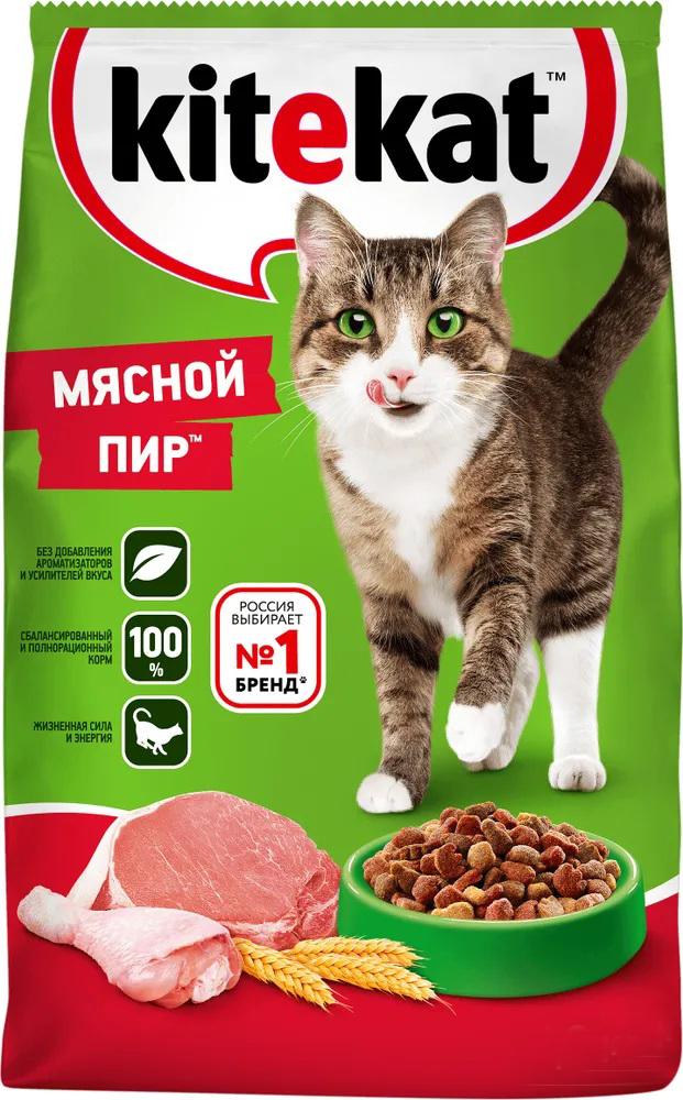 Корм для кошек Китекет мясной пир 1.9 кг