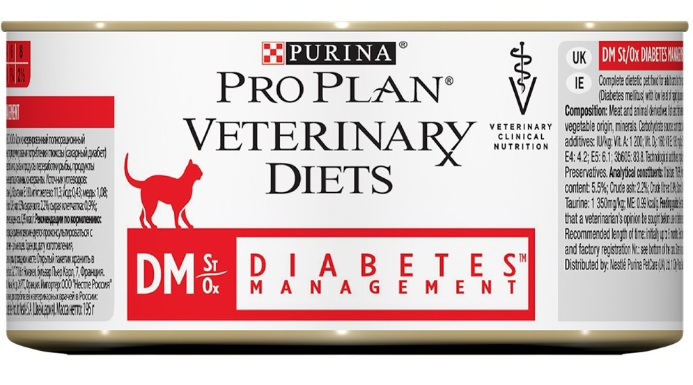 Корм для кошек при диабете Purina pro plan veterinary diets dm 195 г бан.