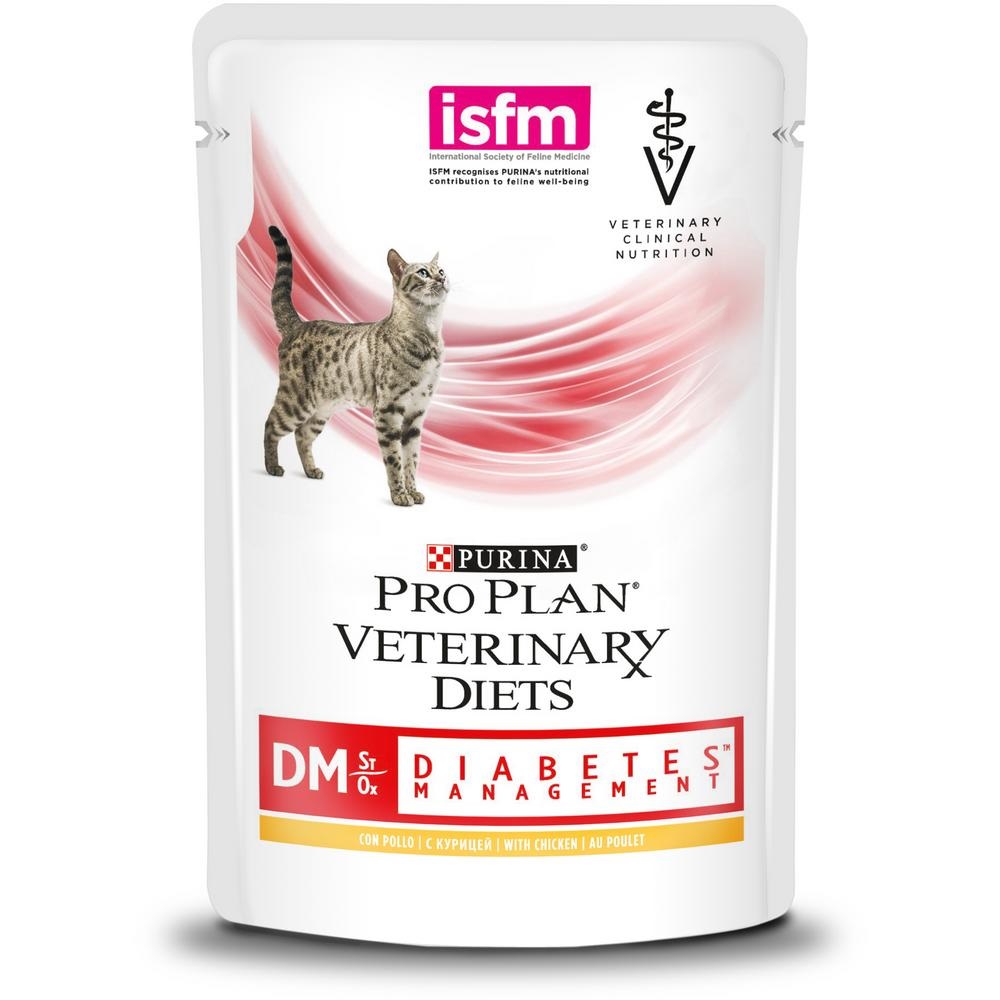 Корм для кошек при диабете Purina pro plan veterinary diets dm 85 г пауч курица