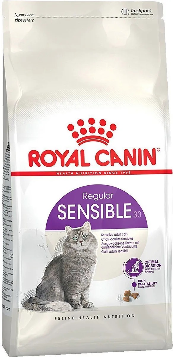 Корм для кошек с чувствительным пищеварением Royal canin sensible 33 4 кг