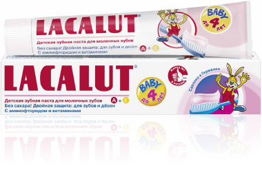 Lacalut зубная паста детская для молочных зубов до 4 лет 50мл