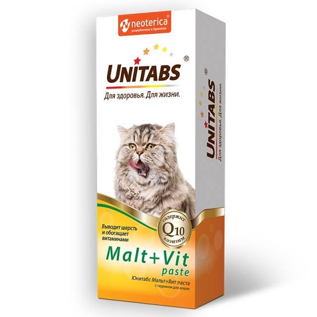 Unitabs паста для кошек 120 мл malt+vit