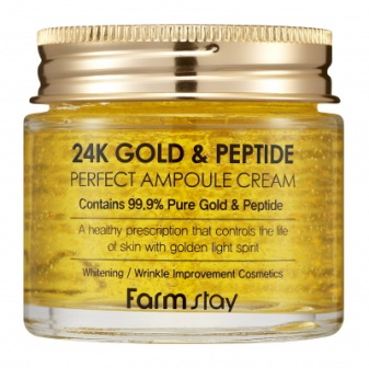 FarmStay ампульный крем с золотом и пептидами 80мл