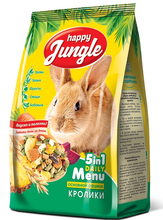 Корм для кроликов Happy jungle 400 г