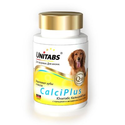 Unitabs таб для собак n100 calciplus q10 укрепляет зубы и кости