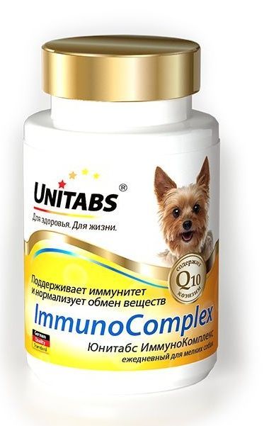 Unitabs таб для собак мелких пород n100 immuno complex укрепление иммунитета с q10