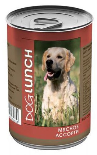 Корм для собак Dog lunch паштет 410 г бан. мясное ассорти