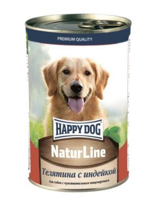 Корм для собак Happy dog natur line 410 г бан. индейка