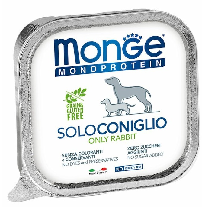 Корм для собак Monge dog monoprotein solo 150 г ламистер паштет из кролика