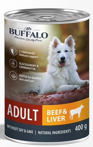 Корм для собак Mr.buffalo adult 400 г бан. говядина и печень