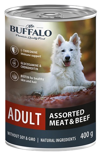 Корм для собак Mr.buffalo adult 400 г бан. мясное ассорти с говядиной