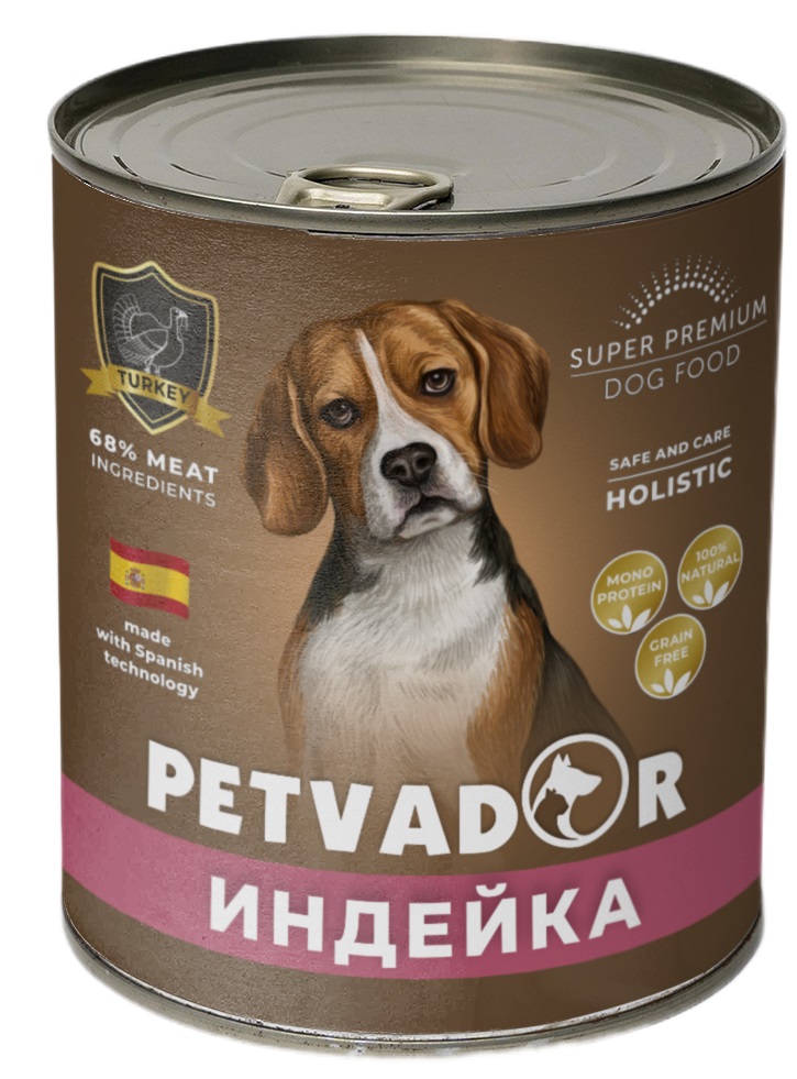 Корм для собак Petvador 400 г бан. индейка