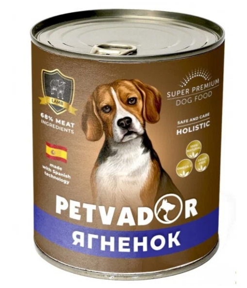 Корм для собак Petvador 400 г бан. ягненок и лосось