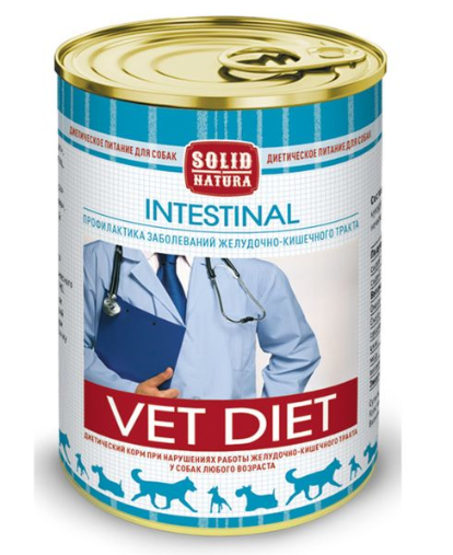 Корм для собак Solid natura vet intestinal диета при нарушениях работы жкт 340 г бан.