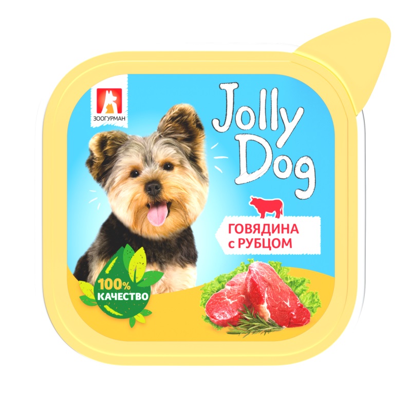 Корм для собак Зоогурман jolly dog 100 г говядина с рисом