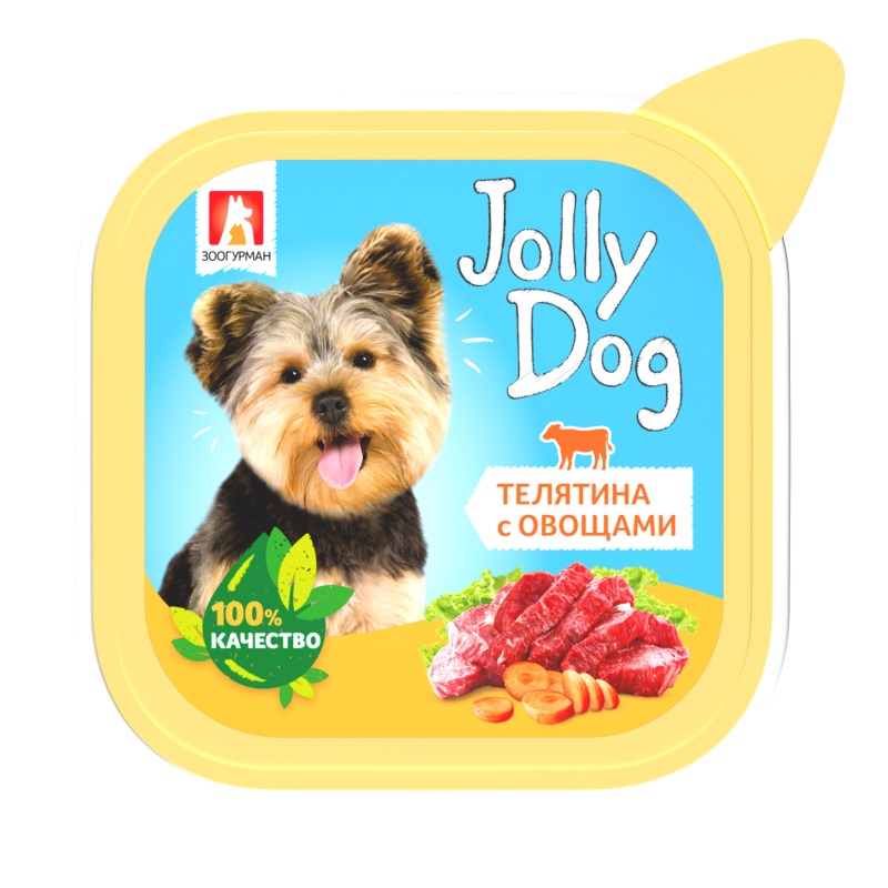 Корм для собак Зоогурман jolly dog 100 г телятина с овощами