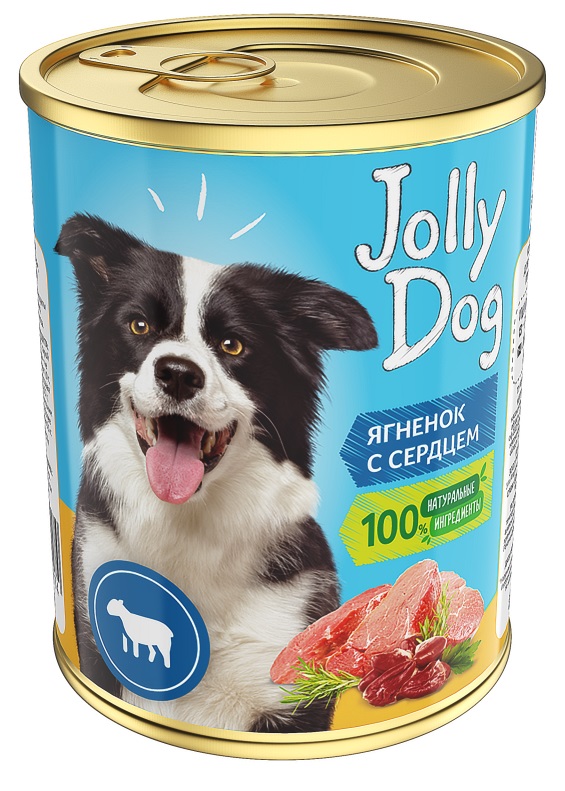 Корм для собак Зоогурман jolly dog 350 г бан. ягненок с сердцем