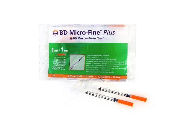 BD micro-fine plus шприцы инсулиновые 1мл u-100 0.33x12.7мм 29g N 10
