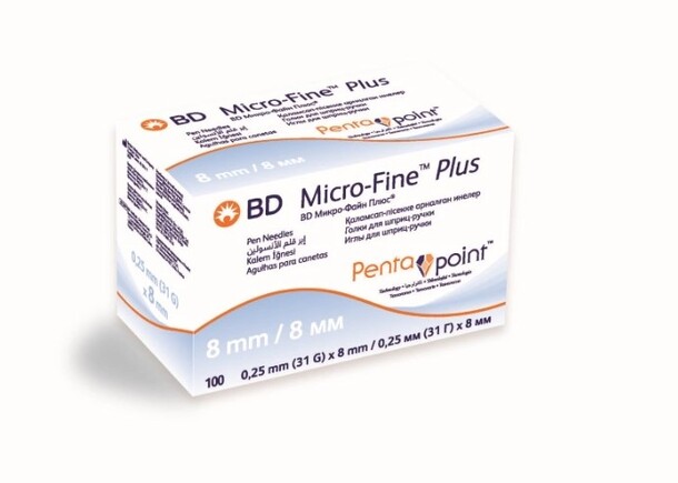 BD Micro-Fine Plus Иглы для шприц-ручки 0,25x8мм 31G N 100
