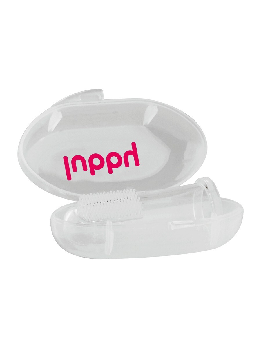 Lubby зубная щетка на палец силиконовая + футляр /16991/ 4+мес