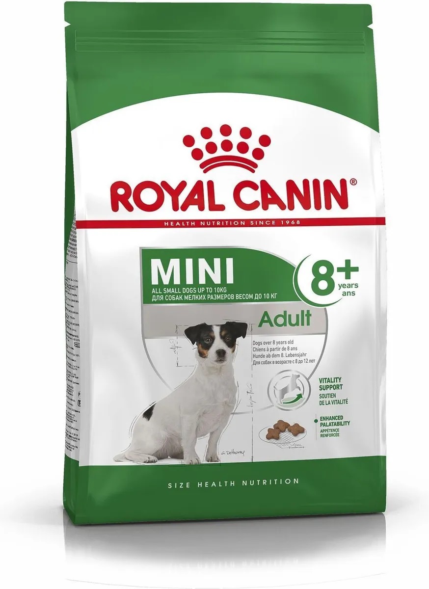Корм для собак мелких пород старше 8 лет Royal canin mini adult 4 кг