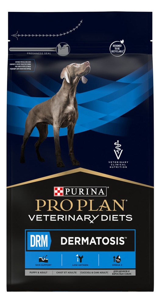 Корм для собак при дерматите Purina pro plan veterinary diets drm dermatosis 1.5 кг