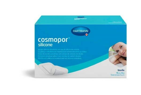 Hartmann Cosmopor silicone повязка впитывающая пластырного типа с контактным слоем силикона 15х8см N 5