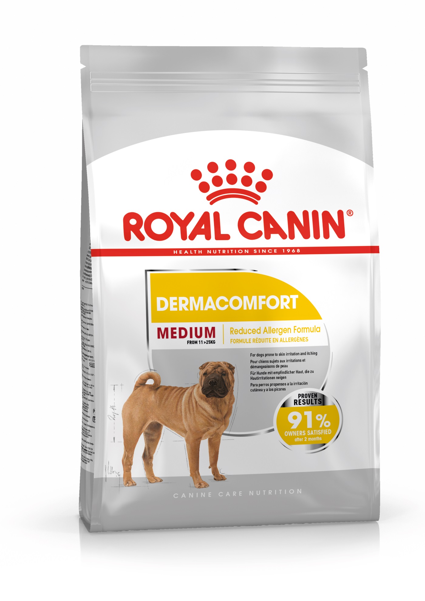 Корм для собак средних пород, склонных к кожному раздражению и зуду Royal canin medium dermacomfort 3 кг