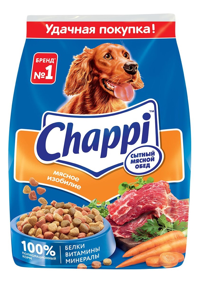 Корм для собак Чаппи сытный мясной обед 2.5 кг мясное изобилие
