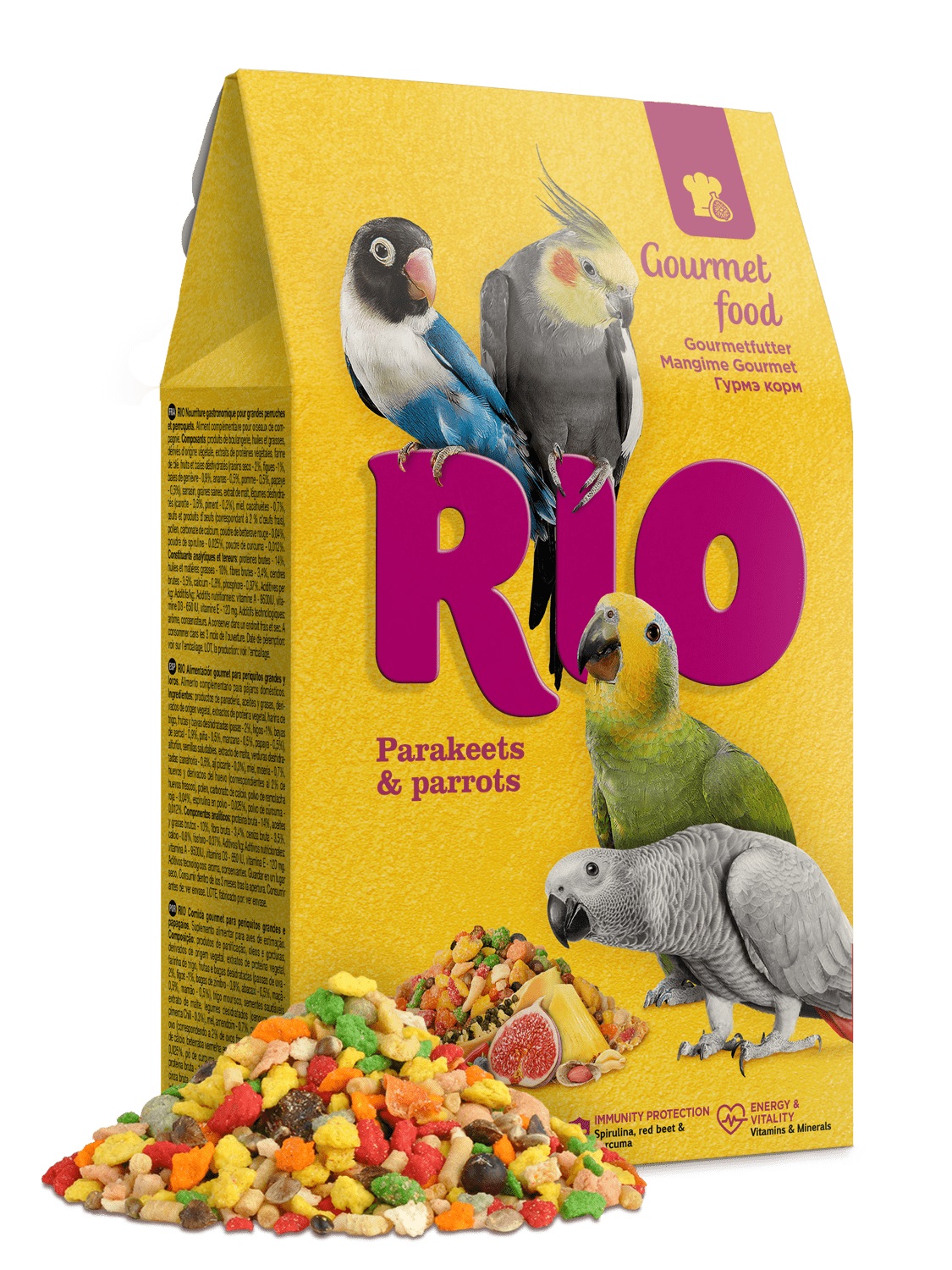 Корм для средних и крупных попугаев Rio 250 г гурмэ