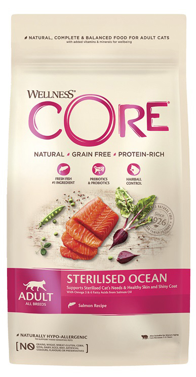 Корм для стерилизованных кошек Wellness core 300 г лосось